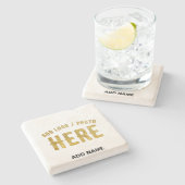 MODERNE, STYLISCH ZOLLBARE WEISSE, ÜBERPRÜFT MARKI STEINUNTERSETZER (Seitenansicht)