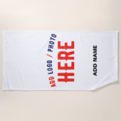 MODERNE, STYLISCH ZOLLBARE WEISSE, ÜBERPRÜFT MARKI STRANDTUCH (Vorderseite)