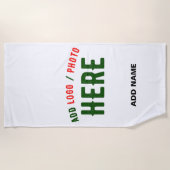 MODERNE, STYLISCH ZOLLBARE WEISSE, ÜBERPRÜFT MARKI STRANDTUCH (Vorderseite)