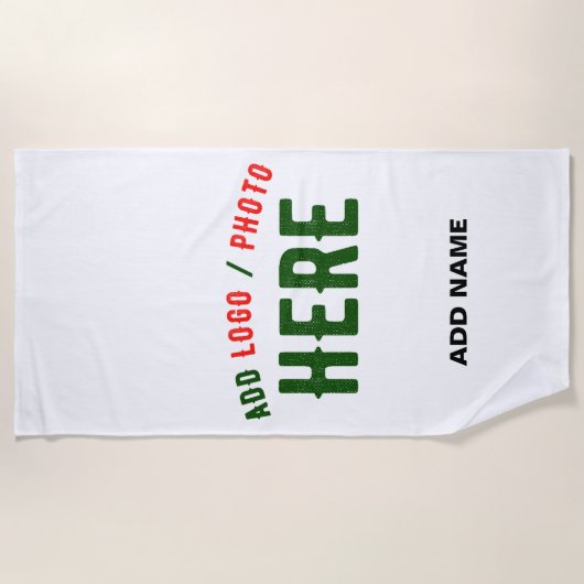 MODERNE, STYLISCH ZOLLBARE WEISSE, ÜBERPRÜFT MARKI STRANDTUCH (Vorderseite)