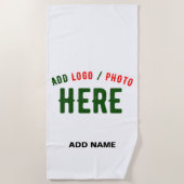 MODERNE, STYLISCH ZOLLBARE WEISSE, ÜBERPRÜFT MARKI STRANDTUCH (Vorderseite)