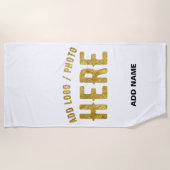 MODERNE, STYLISCH ZOLLBARE WEISSE, ÜBERPRÜFT MARKI STRANDTUCH (Vorderseite)