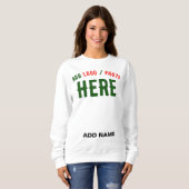 MODERNE, STYLISCH ZOLLBARE WEISSE, ÜBERPRÜFT MARKI SWEATSHIRT (Vorne ganz)