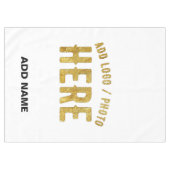 MODERNE, STYLISCH ZOLLBARE WEISSE, ÜBERPRÜFT MARKI TISCHDECKE (Vorderseite (Horizontal))