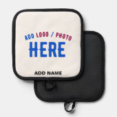 MODERNE, STYLISCH ZOLLBARE WEISSE, ÜBERPRÜFT MARKI TOPFLAPPEN (Vorderseite/Rückseite)