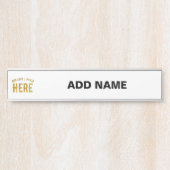 MODERNE, STYLISCH ZOLLBARE WEISSE, ÜBERPRÜFT MARKI TÜRSCHILD (Vorderseite )