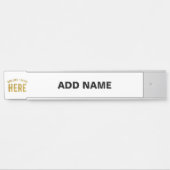 MODERNE, STYLISCH ZOLLBARE WEISSE, ÜBERPRÜFT MARKI TÜRSCHILD (Vorderseite )