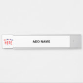 MODERNE, STYLISCH ZOLLBARE WEISSE, ÜBERPRÜFT MARKI TÜRSCHILD (Vorderseite )