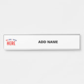 MODERNE, STYLISCH ZOLLBARE WEISSE, ÜBERPRÜFT MARKI TÜRSCHILD (Vorderseite )