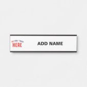 MODERNE, STYLISCH ZOLLBARE WEISSE, ÜBERPRÜFT MARKI TÜRSCHILD (Vorderseite )