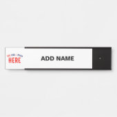 MODERNE, STYLISCH ZOLLBARE WEISSE, ÜBERPRÜFT MARKI TÜRSCHILD (Vorderseite )