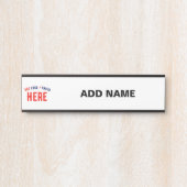 MODERNE, STYLISCH ZOLLBARE WEISSE, ÜBERPRÜFT MARKI TÜRSCHILD (Vorderseite )