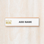 MODERNE, STYLISCH ZOLLBARE WEISSE, ÜBERPRÜFT MARKI TÜRSCHILD (Vorderseite )