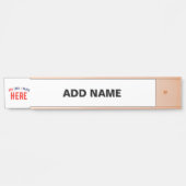 MODERNE, STYLISCH ZOLLBARE WEISSE, ÜBERPRÜFT MARKI TÜRSCHILD (Vorderseite )