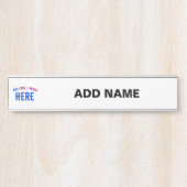 MODERNE, STYLISCH ZOLLBARE WEISSE, ÜBERPRÜFT MARKI TÜRSCHILD (Vorderseite )