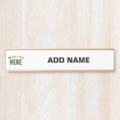 MODERNE, STYLISCH ZOLLBARE WEISSE, ÜBERPRÜFT MARKI TÜRSCHILD (Vorderseite )