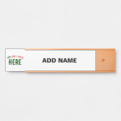 MODERNE, STYLISCH ZOLLBARE WEISSE, ÜBERPRÜFT MARKI TÜRSCHILD (Vorderseite )