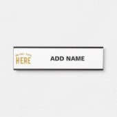 MODERNE, STYLISCH ZOLLBARE WEISSE, ÜBERPRÜFT MARKI TÜRSCHILD (Vorderseite )