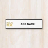 MODERNE, STYLISCH ZOLLBARE WEISSE, ÜBERPRÜFT MARKI TÜRSCHILD (Vorderseite )