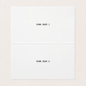 MODERNE, STYLISCH ZOLLBARE WEISSE, ÜBERPRÜFT MARKI VISITENKARTEN (Innenseite Aufgefaltet)