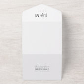 Moderne, stylische Foto Monogram Script Hochzeit All In One Einladung (Außenbereich)