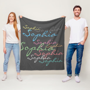 Moderne, stylische, maximalistische Individuelle N Fleecedecke