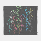 Moderne, stylische, maximalistische Individuelle N Fleecedecke (Vorderseite (Horizontal))