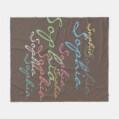 Moderne, stylische, maximalistische Individuelle N Fleecedecke (Vorderseite (Horizontal))