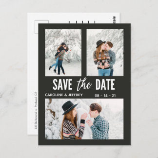 moderne, stylische Multi-Foto-Postkarte Save the D Postkarte