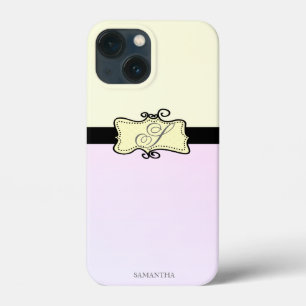 Moderne Stylische Weibliche Streifen Gelb Rosa Case-Mate iPhone Hülle