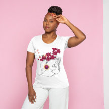 MODERNE STYLISH FEMININE VECTOR EMBOSEE RED BLUME