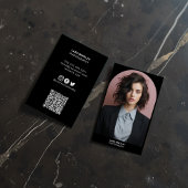 Moderne Stylist Foto Social Media mit QR-Code Visitenkarte