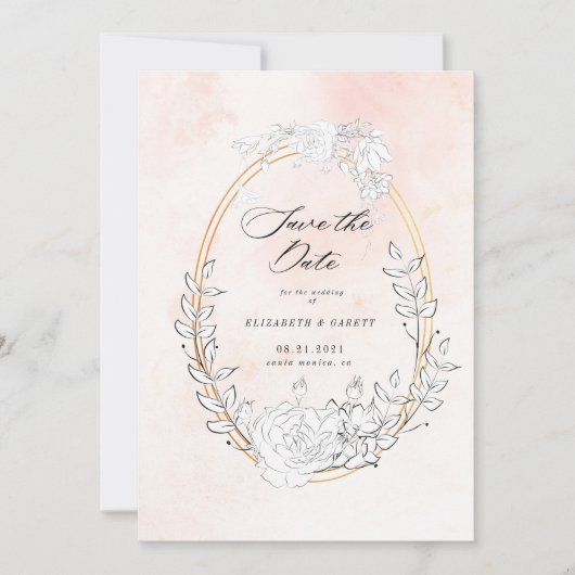 Moderne, subtile Blush-Save the Date Save The Date (Vorderseite)