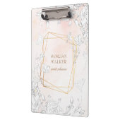 moderne, subtile Blütenmonografie Klemmbrett (Links)