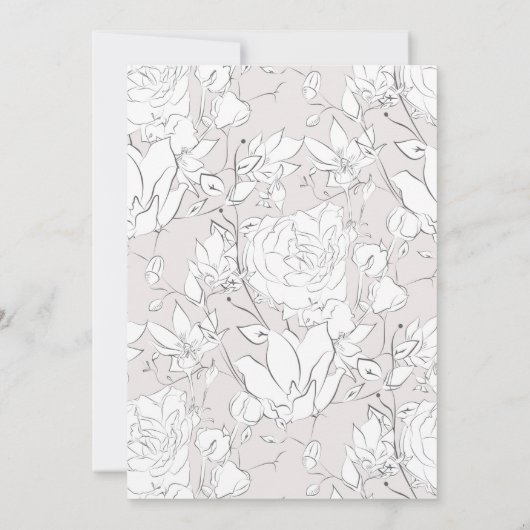 Moderne, subtile Dusche mit Blumen und Blumen (Rückseite)