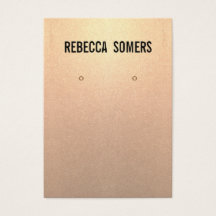 Moderne subtile Rose Gold Earring Display Card