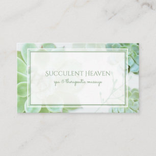 Moderne Succulents-botanische Visitenkarten Visitenkarte