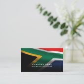 Moderne südafrikanische Nationalflagge mit QR-Code Visitenkarte (Stehend Vorderseite)
