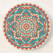 Moderne Südwest-Mandala Getränkeuntersetzer (Vorne)