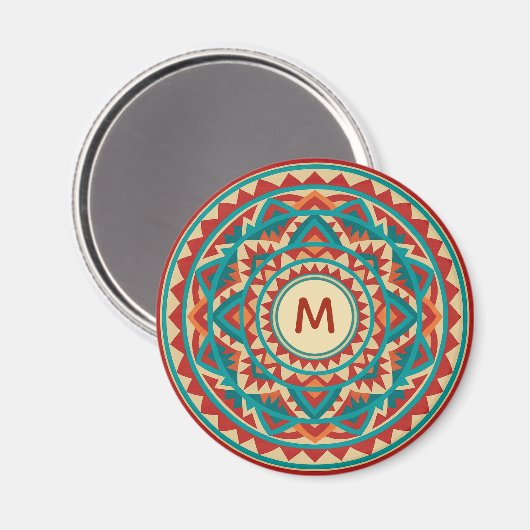 Moderne Südwest-Mandala Magnet (Vorderseite/Rückseite)