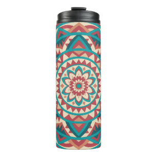 Moderne Südwest-Mandala Thermosbecher