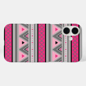 Moderne Südwestgeometrie, Rosa und Grau Case-Mate iPhone Hülle (Rückseite (Horizontal))