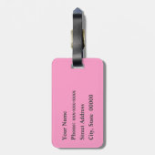 Moderne Südwestgeometrie, Rosa und Grau Gepäckanhänger (Rückseite vertikal)