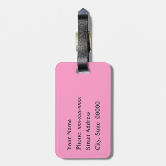 Moderne Südwestgeometrie, Rosa und Grau Gepäckanhänger (Rückseite vertikal)