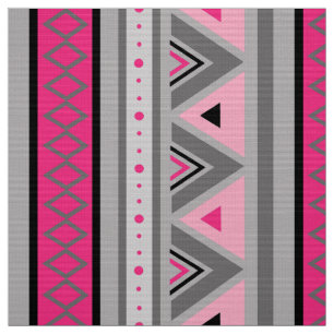 Moderne Südwestgeometrie, Rosa und Grau Stoff