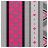 Moderne Südwestgeometrie, Rosa und Grau Stoff (Nahaufnahme)