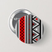Moderne Südwestgeometrie, Rot & Grau / Grau Button (Vorne & Hinten)