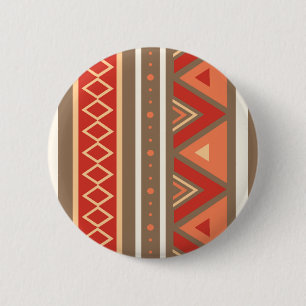 Moderne Südwestgeometrie, Taupe & Orange Button