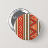 Moderne Südwestgeometrie, Taupe & Orange Button (Vorne & Hinten)