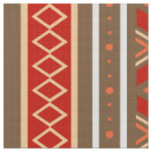 Moderne Südwestgeometrie, Taupe & Orange Stoff (Nahaufnahme)